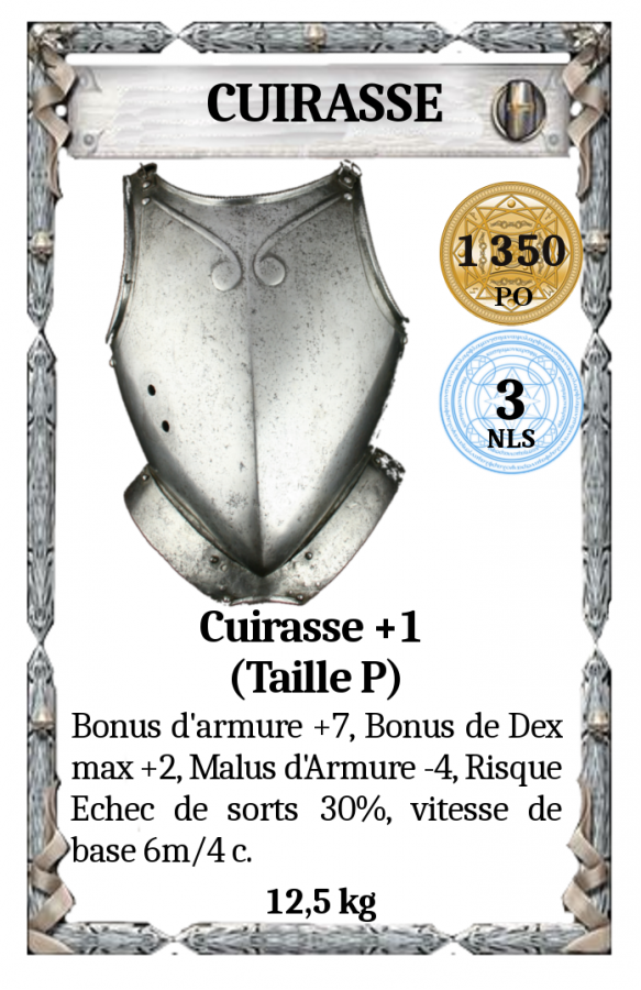 Armure Cuirasse +1 (P)